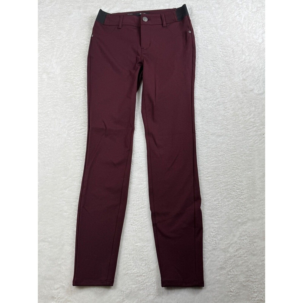 Simply Vera Vera Wang Skinny Pants Stretch Casual Burgundy‎ XS